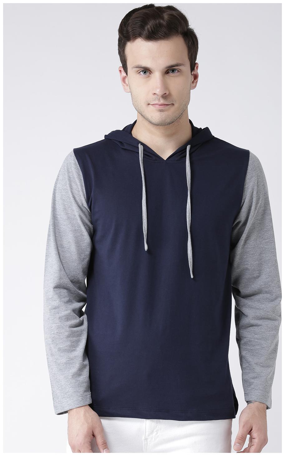 

Kalt Men s Dual Colour Full Sleeves Cotton Blend Hoodie