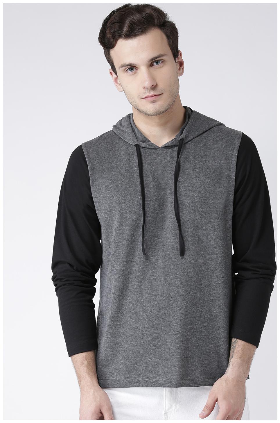 

Kalt Men s Dual Colour Full Sleeves Cotton Blend Hoodie