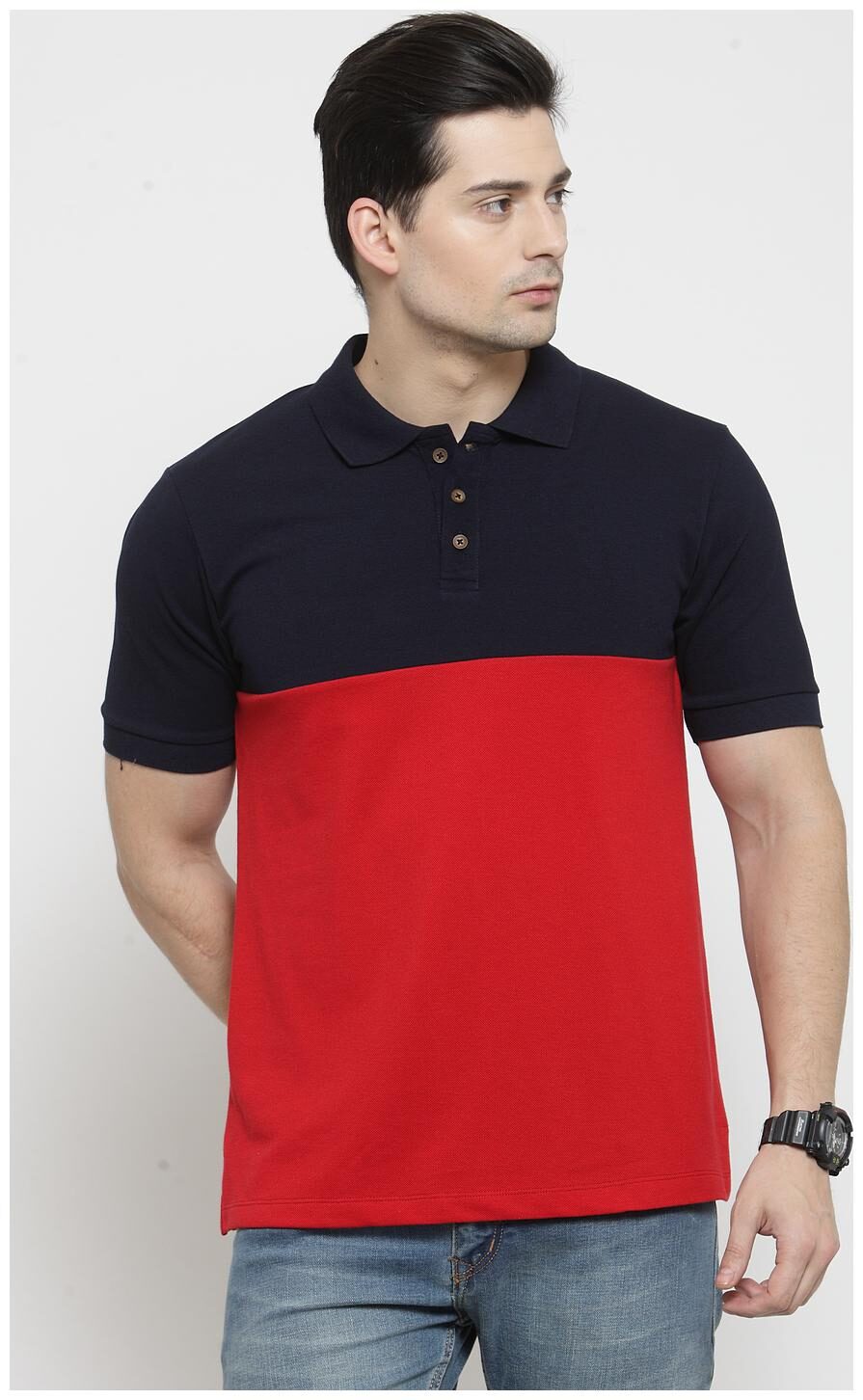 

Kalt Men Red Regular fit Cotton Blend Polo collar T-Shirt - Pack Of 1