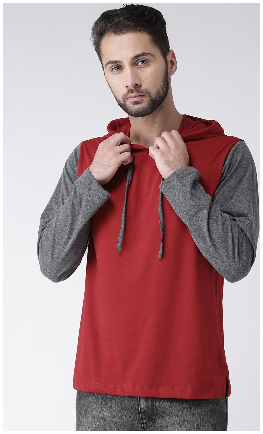 

Kalt Men s Dual Colour Full Sleeves Cotton Blend Hoodie