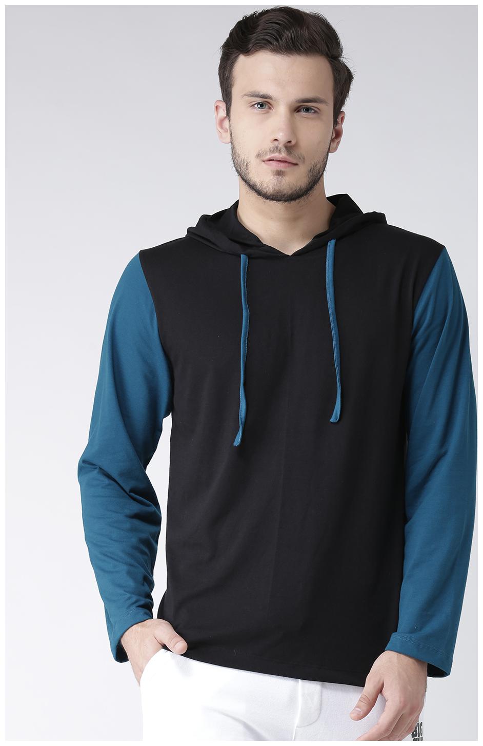 

Kalt Men s Dual Colour Full Sleeves Cotton Blend Hoodie