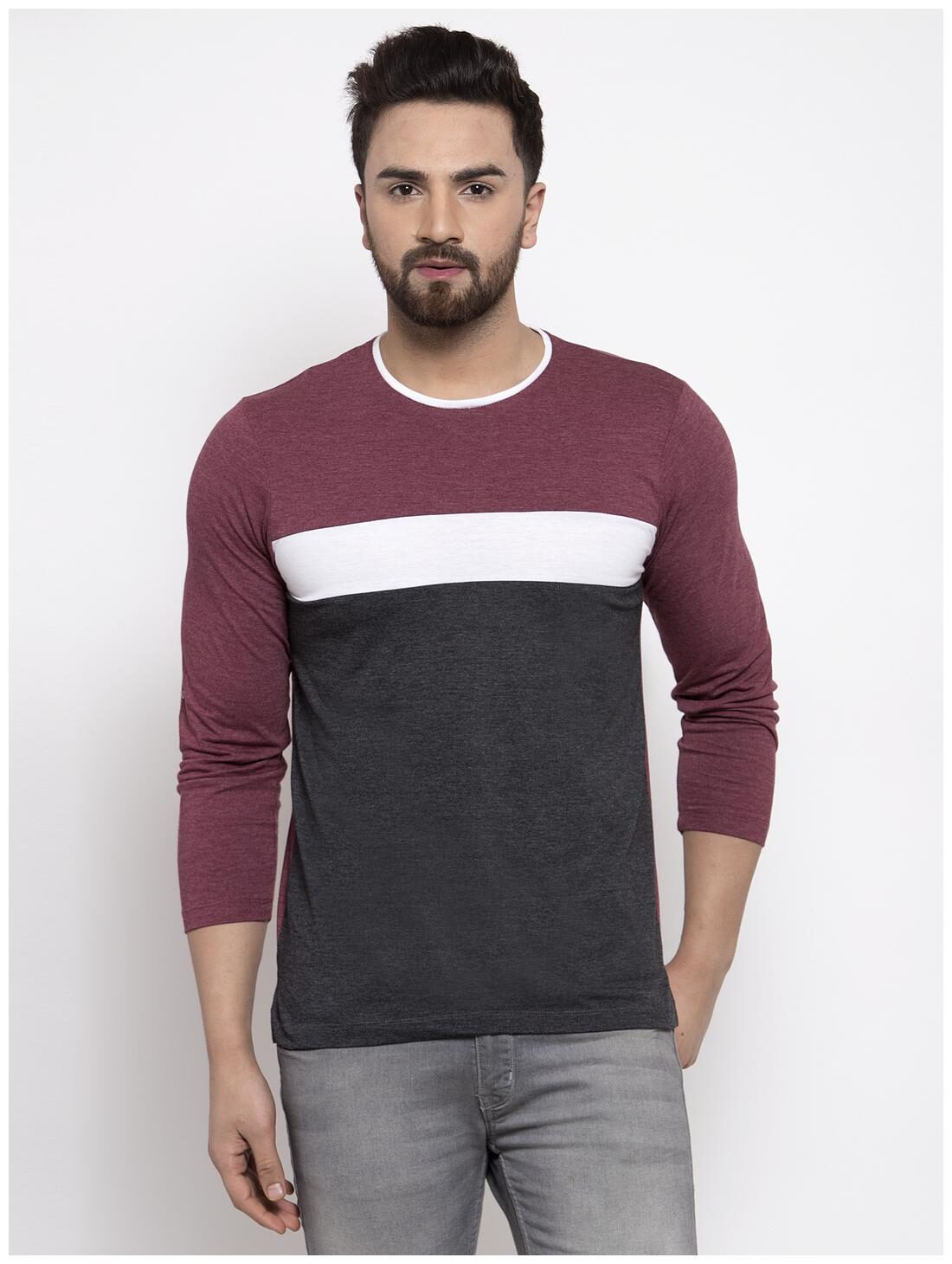 

Kalt Men Multi Regular fit Cotton Blend Round neck T-Shirt - Pack Of 1
