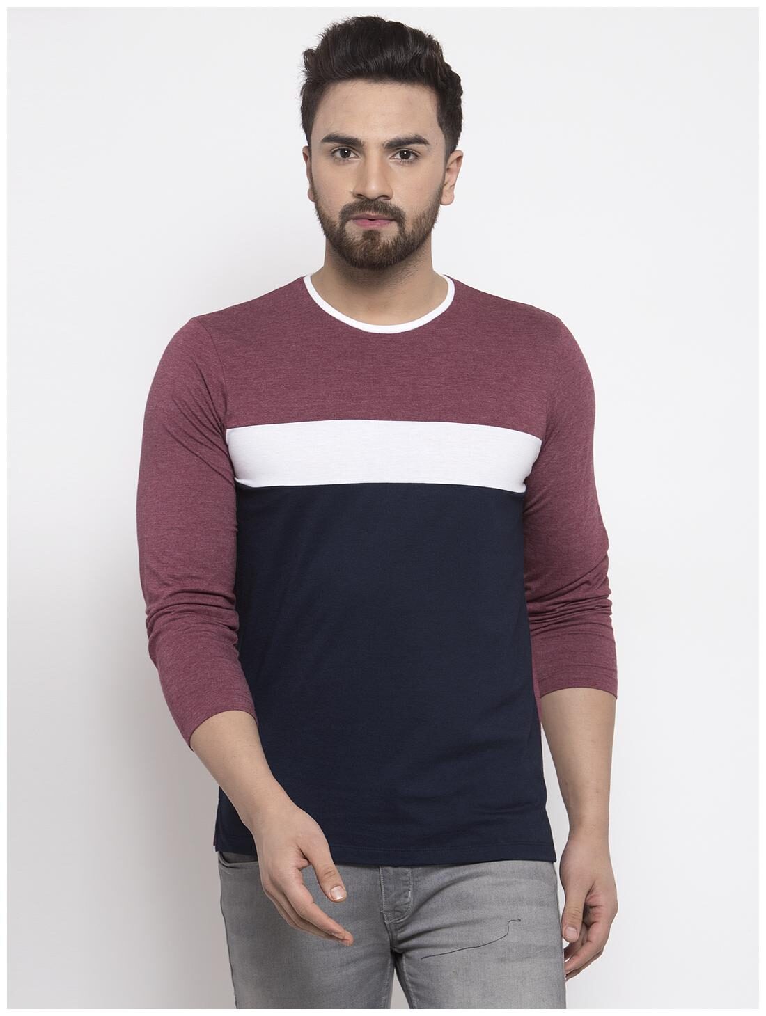 

Kalt Men Multi Regular fit Cotton Blend Round neck T-Shirt - Pack Of 1