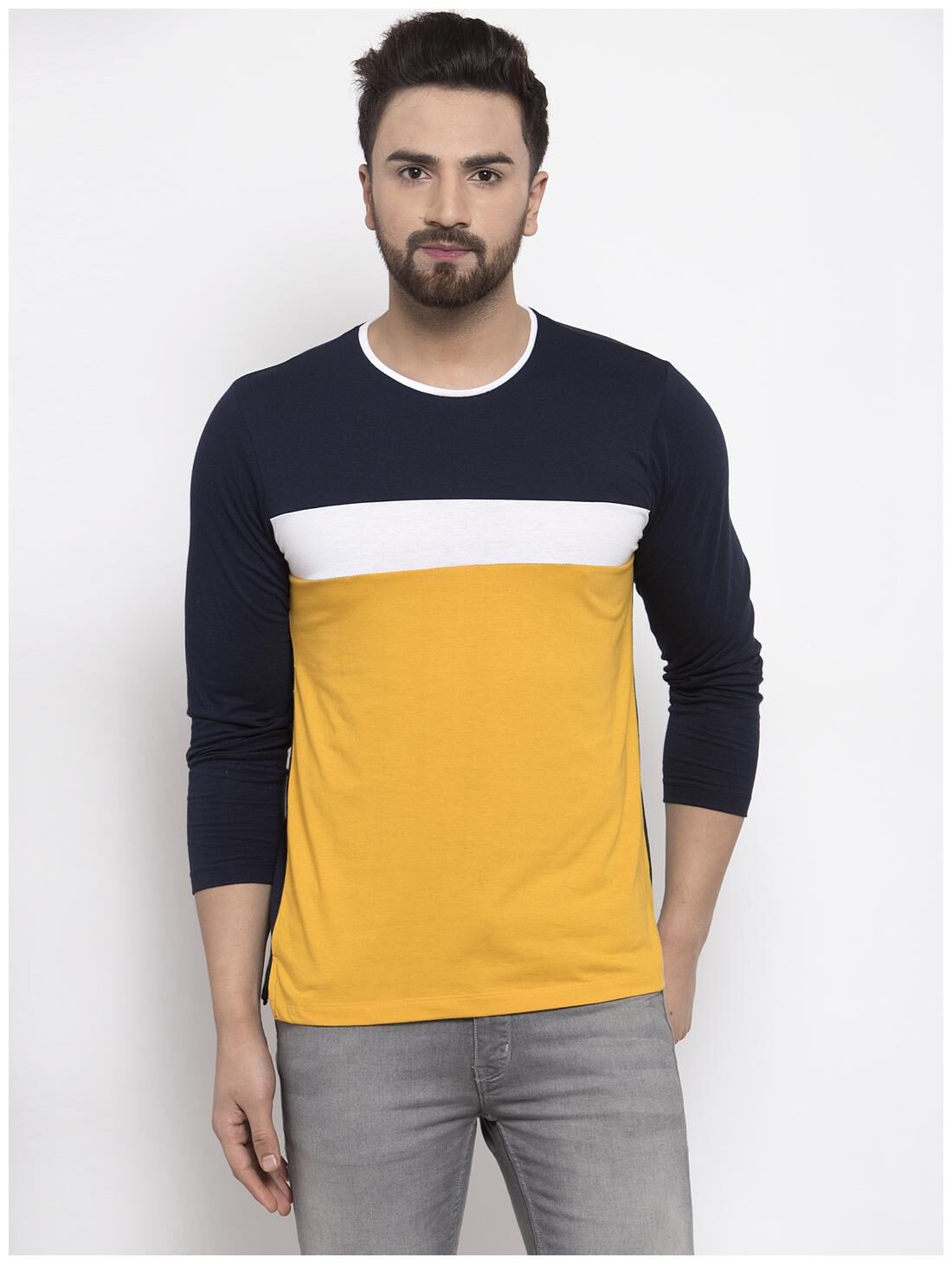 

Kalt Men Multi Regular fit Cotton Blend Round neck T-Shirt - Pack Of 1