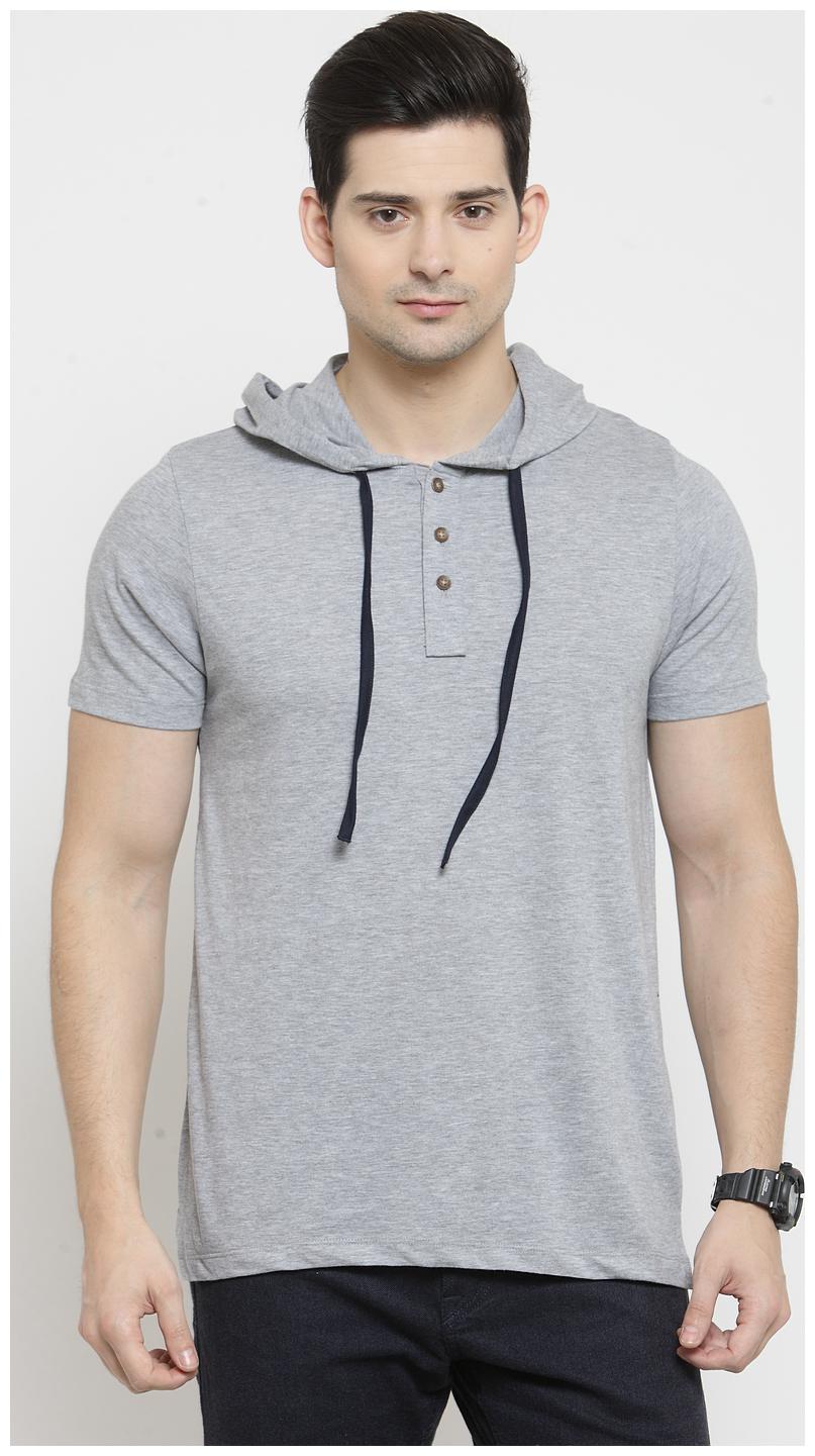 

Kalt Men Grey Regular fit Cotton Blend Henley neck T-Shirt - Pack Of 1