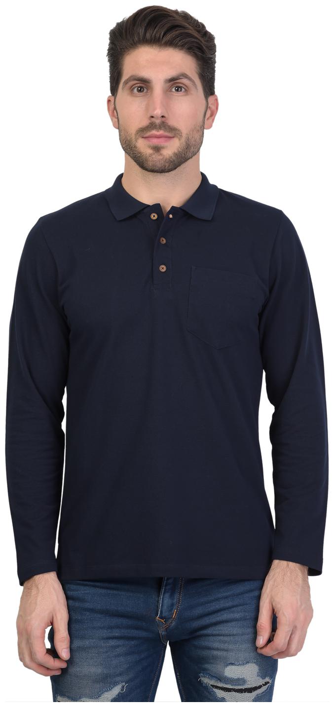 

Kalt Men Navy blue Regular fit Cotton Blend Polo collar T-Shirt - Pack Of 1