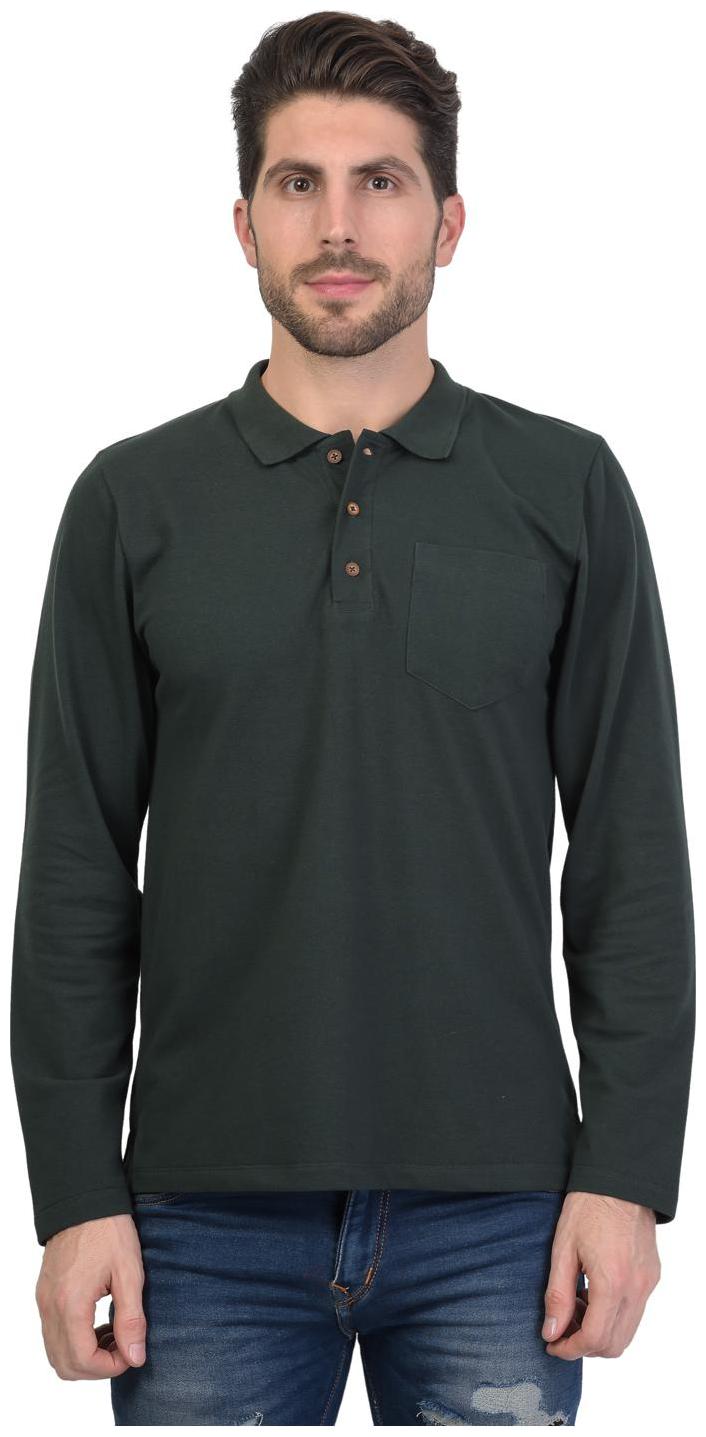 

Kalt Men Green Regular fit Cotton Blend Polo collar T-Shirt - Pack Of 1