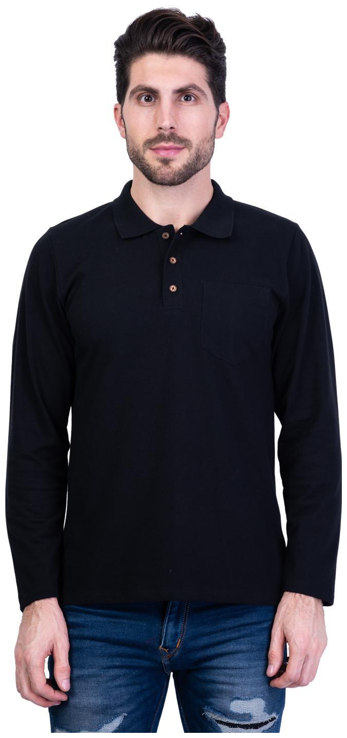 

Kalt Men Black Regular fit Cotton Blend Polo collar T-Shirt - Pack Of 1