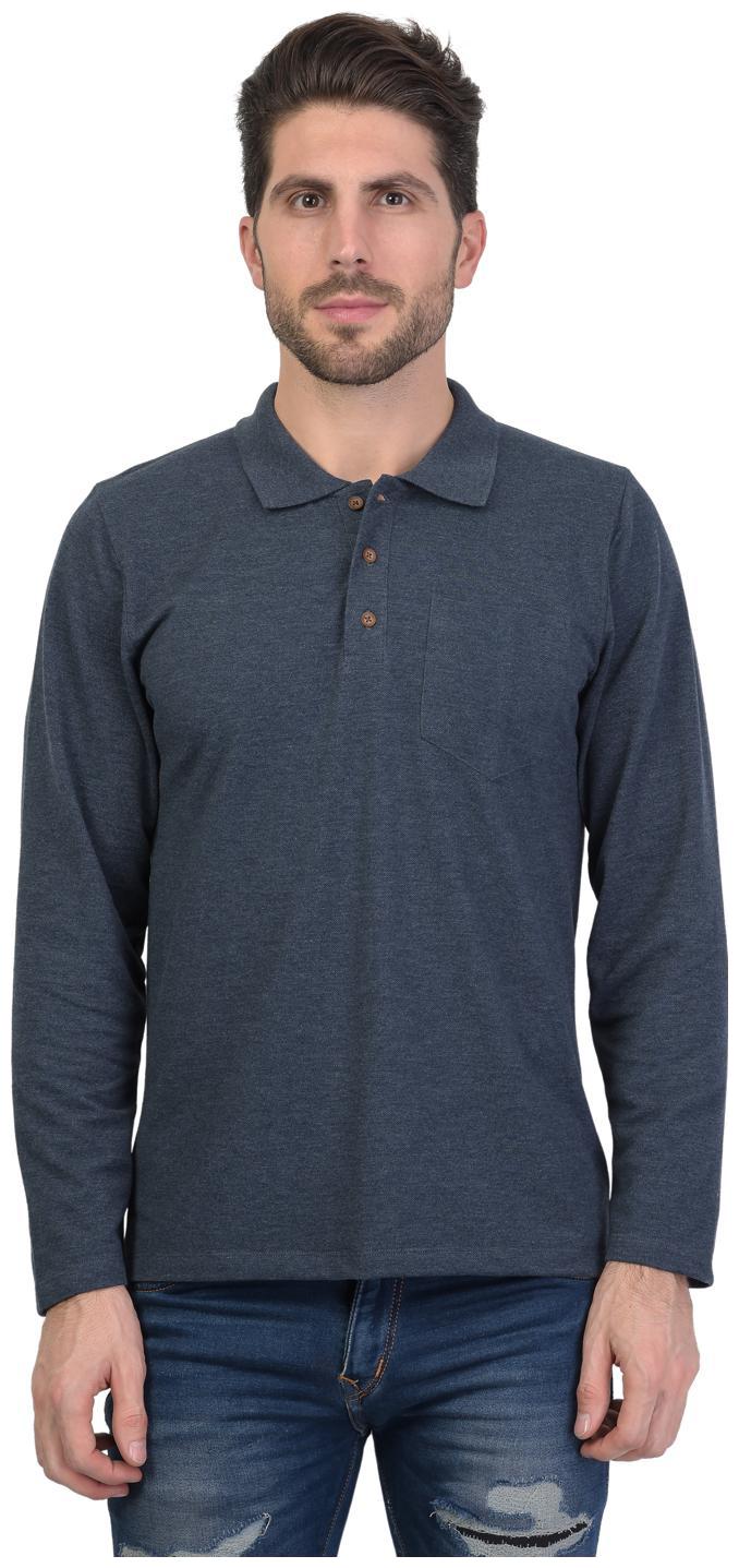 

Kalt Men Blue Regular fit Cotton Blend Polo collar T-Shirt - Pack Of 1