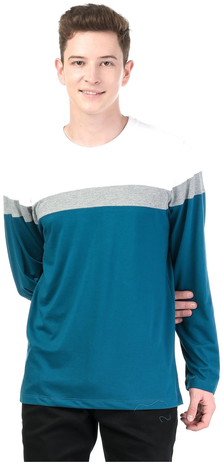 

Kalt Men s Striped Full Sleeves Round Neck Cotton Blend T-Shirt