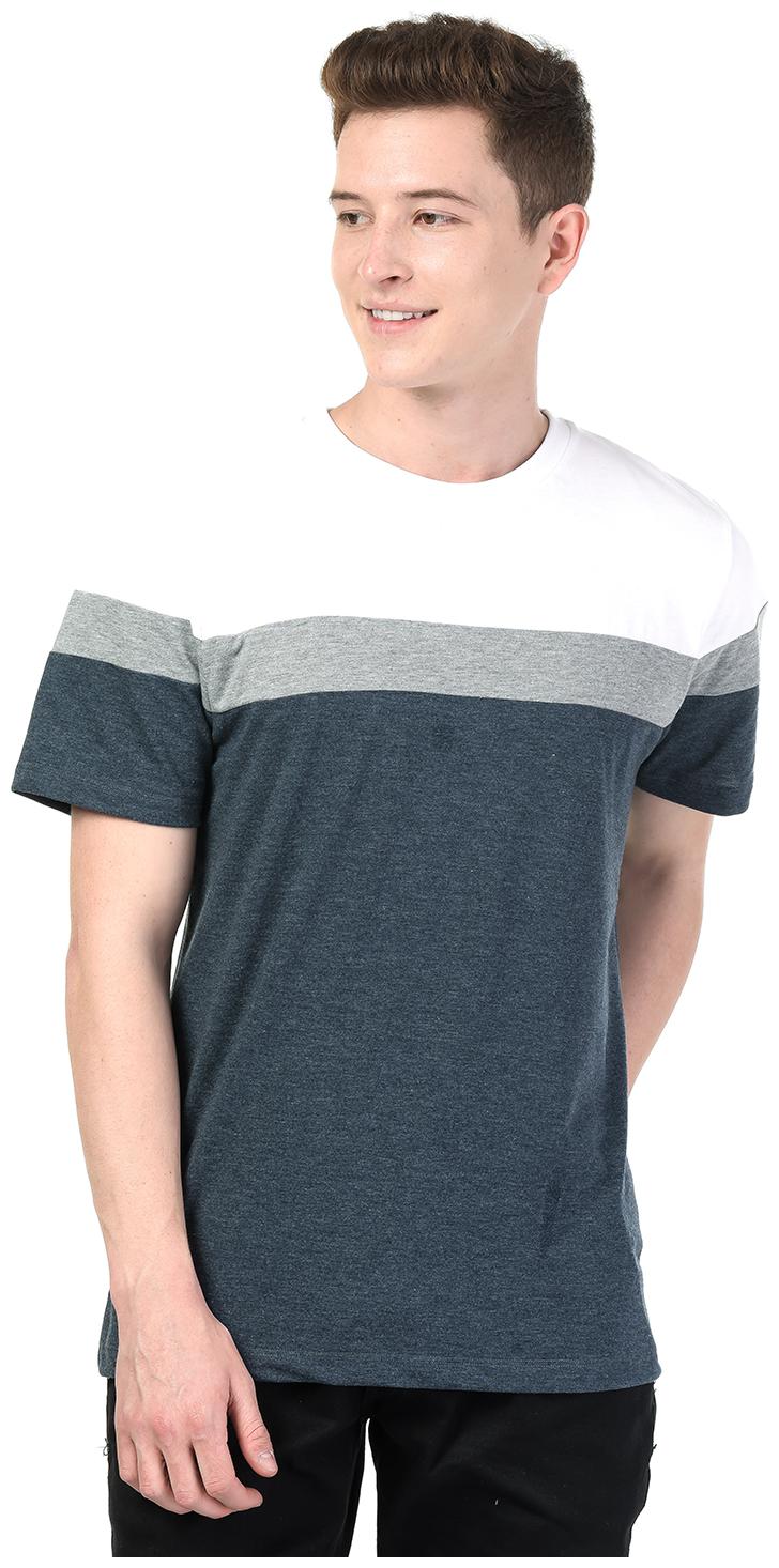 

Kalt Men s Striped Half Sleeves Round Neck Cotton Blend T-Shirt