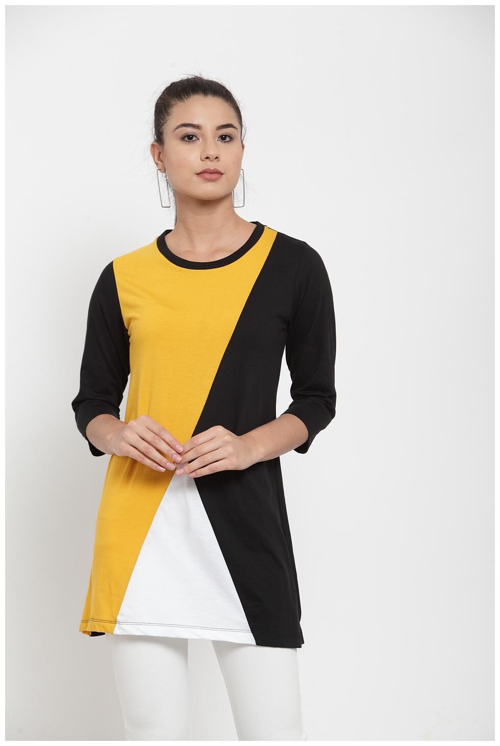 

Kalt Women Blended Colourblocked A Line Multi
