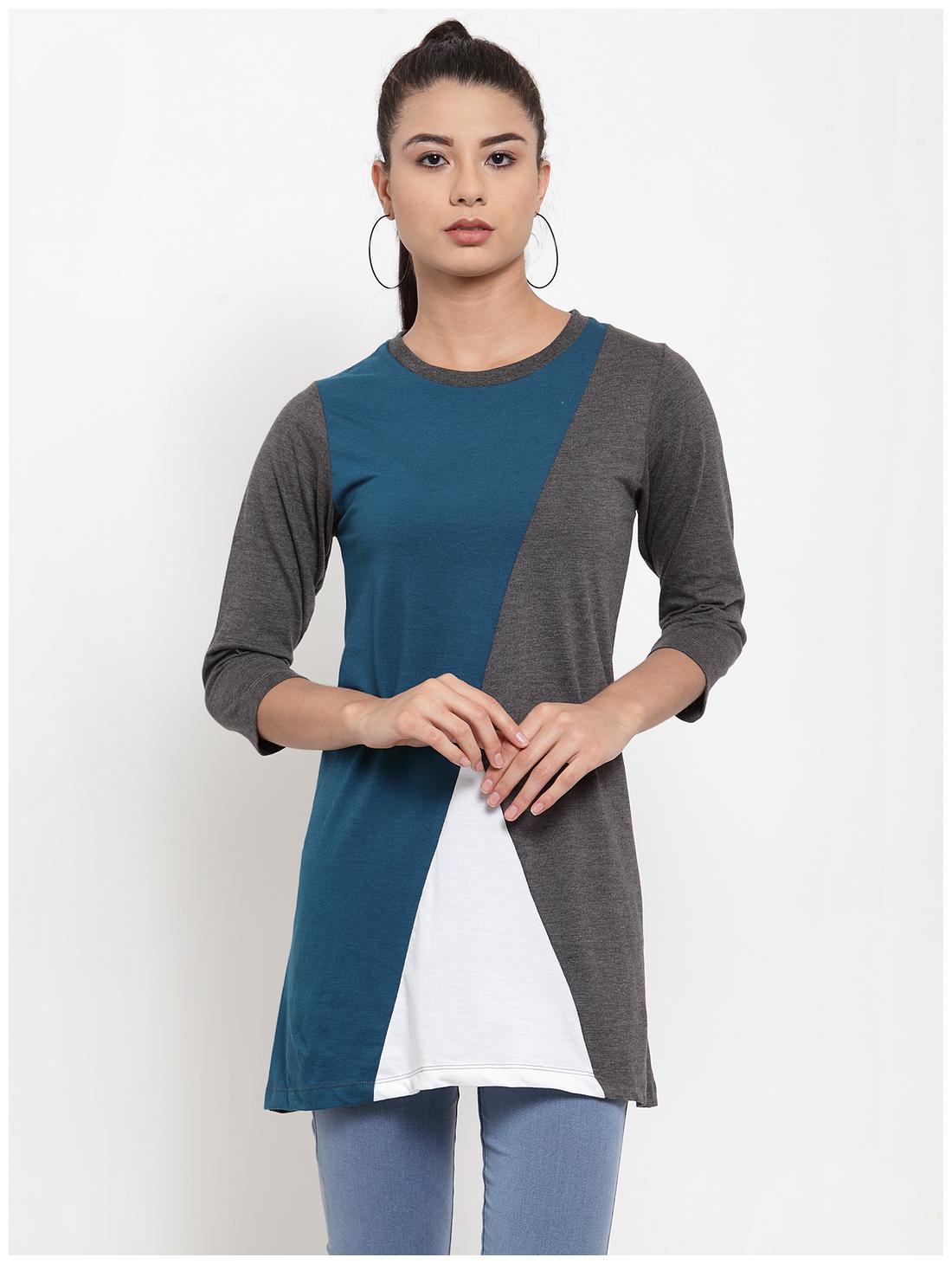 

Kalt Women Blended Colourblocked A Line Assorted