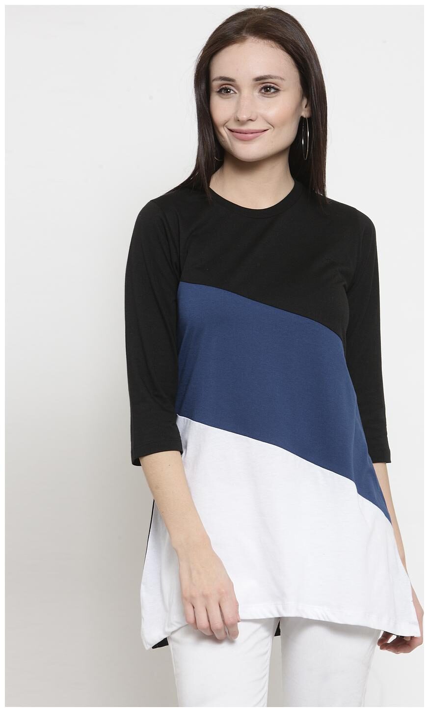 

Kalt Women Blended Striped Tops Tunics Multi