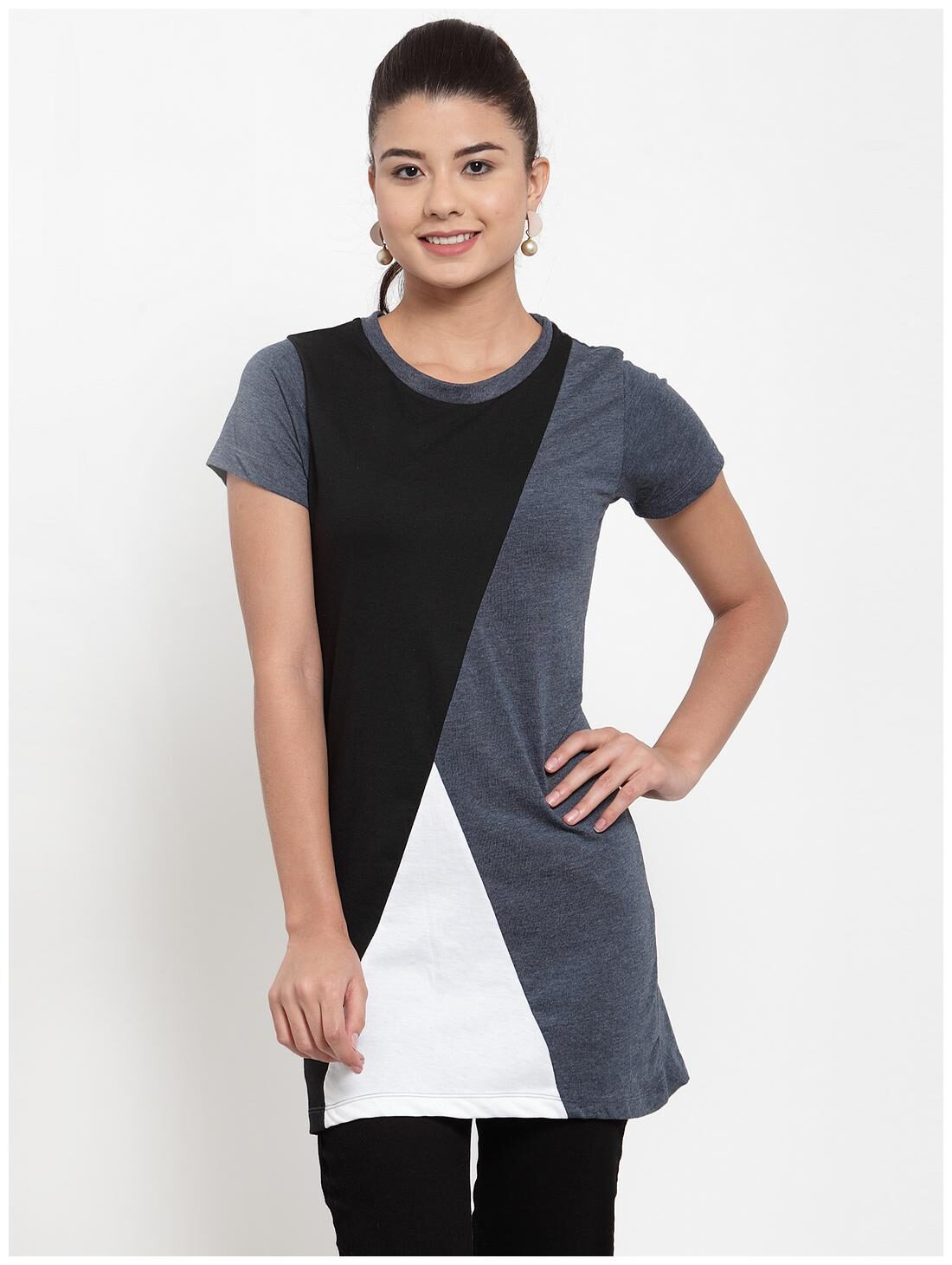 

Kalt Women Blended Colourblocked A Line Multi