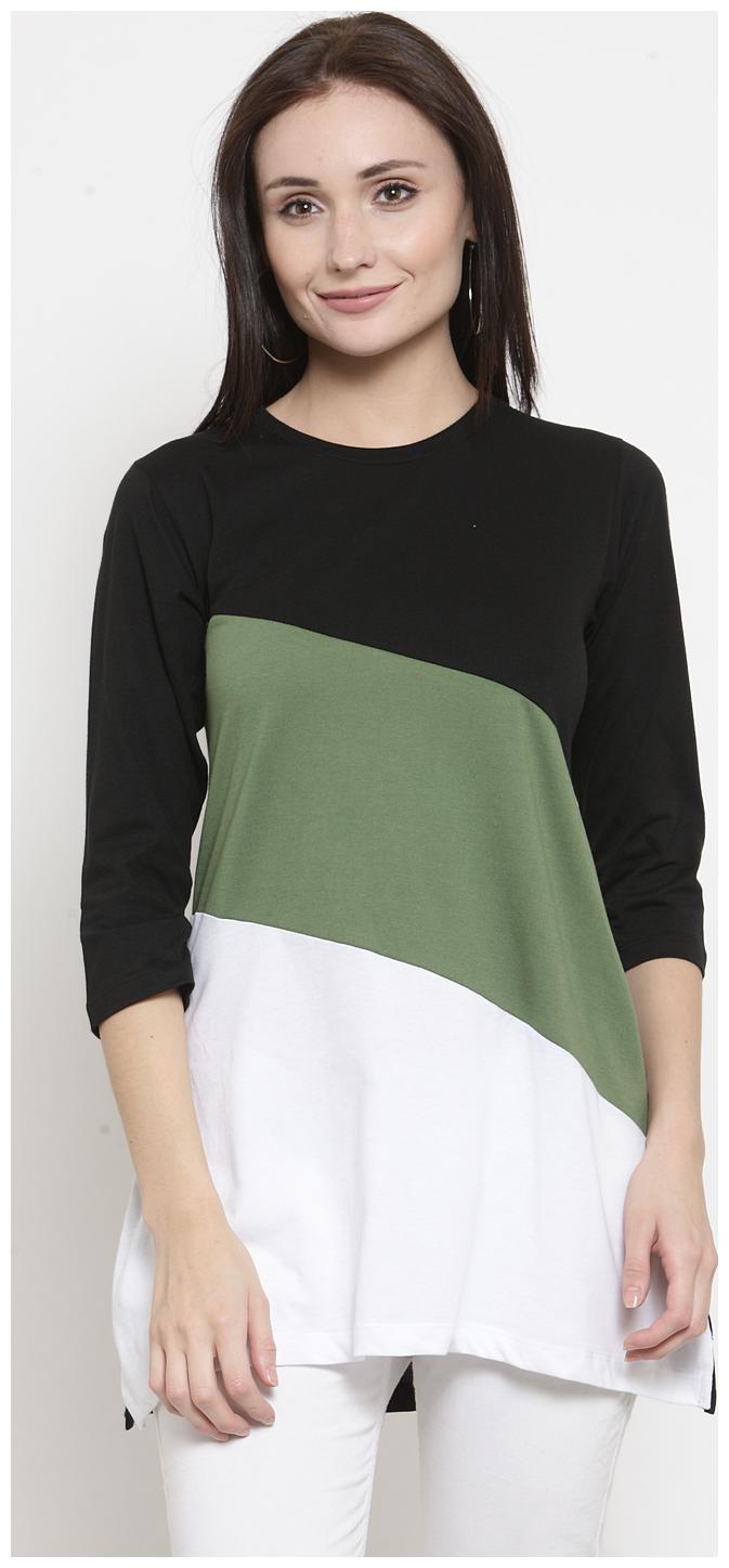 

Kalt Women Blended Striped Tops Tunics Multi