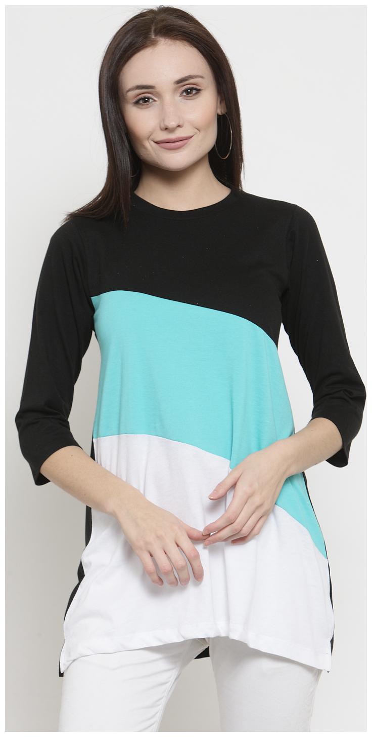 

Kalt Women Blended Striped Tops Tunics Multi