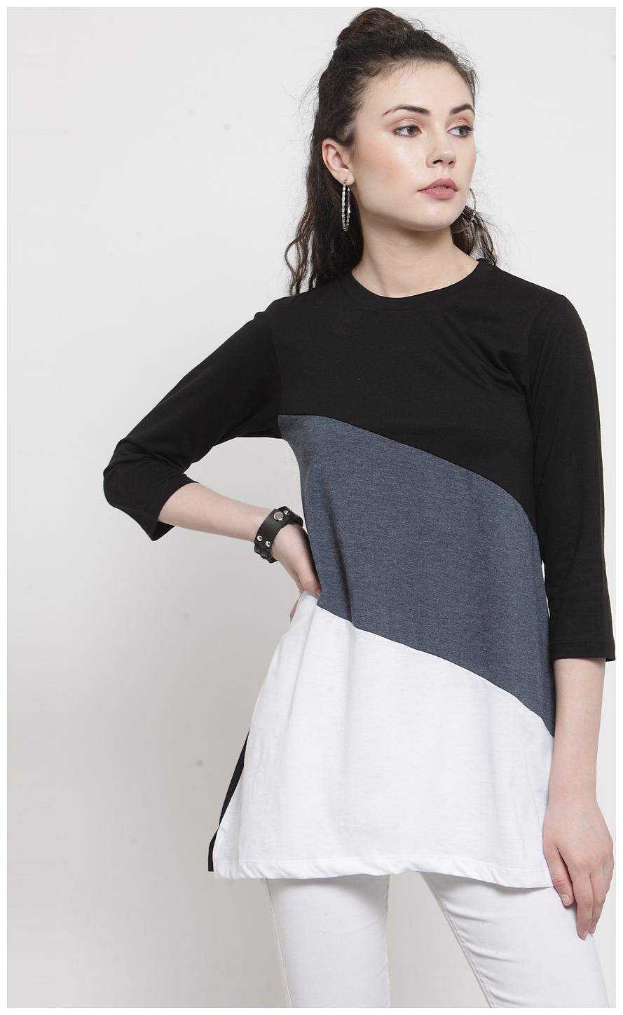 

Kalt Women Blended Striped Tops Tunics Multi