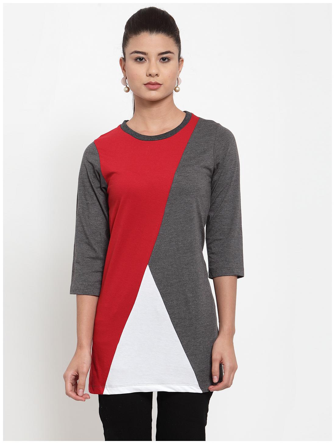 

Kalt Women Blended Colourblocked A Line Multi