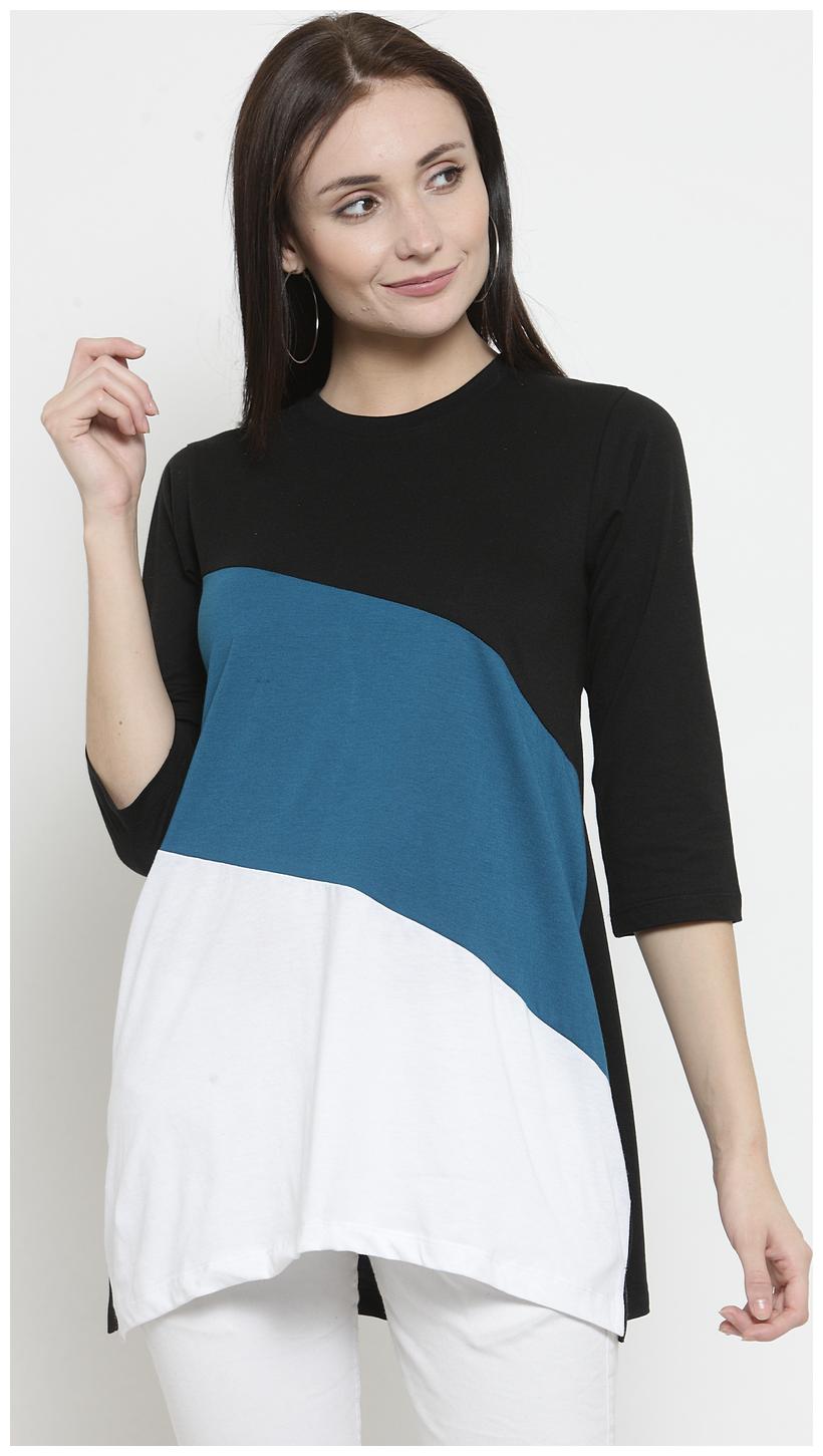 

Kalt Women Blended Striped Tops Tunics Multi