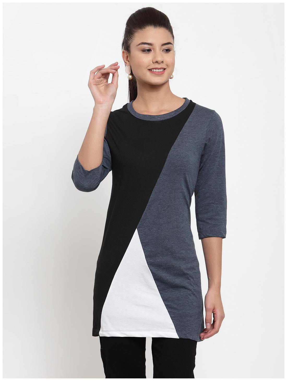

Kalt Women Blended Colourblocked A Line Multi