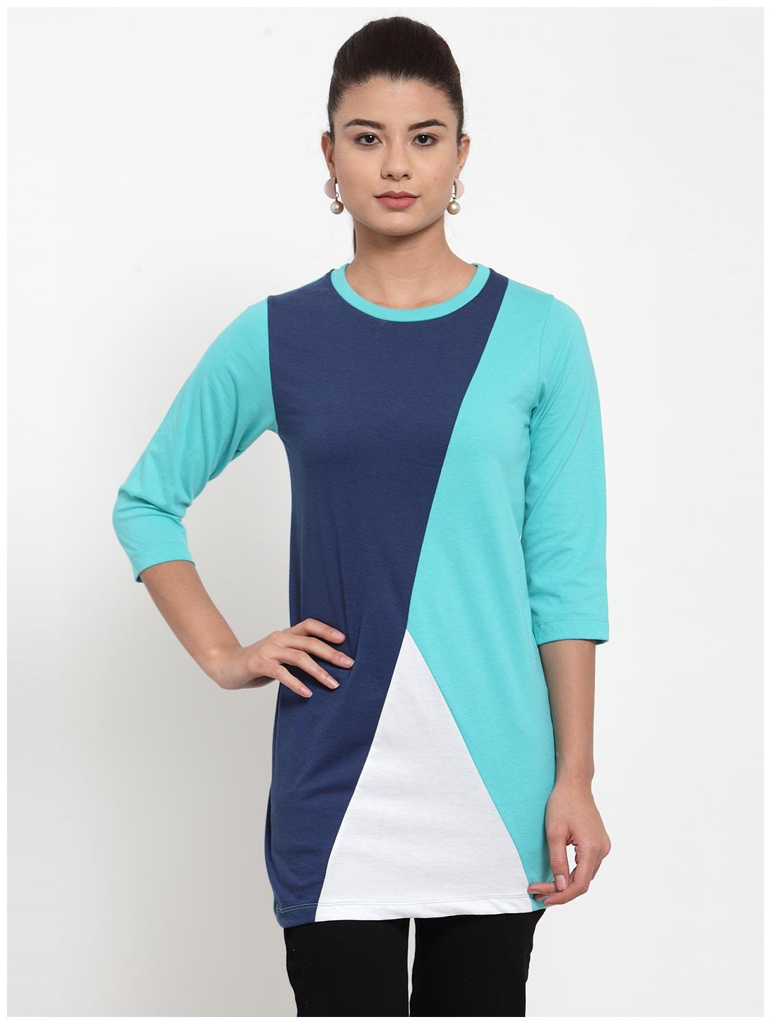 

Kalt Women Blended Colourblocked A Line Multi
