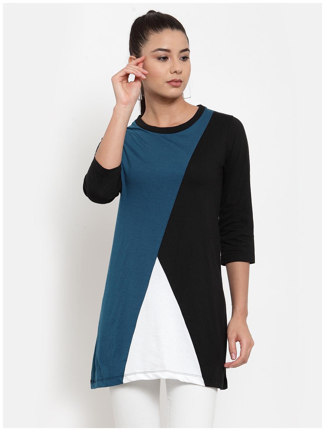 

Kalt Women Blended Colourblocked A Line Assorted