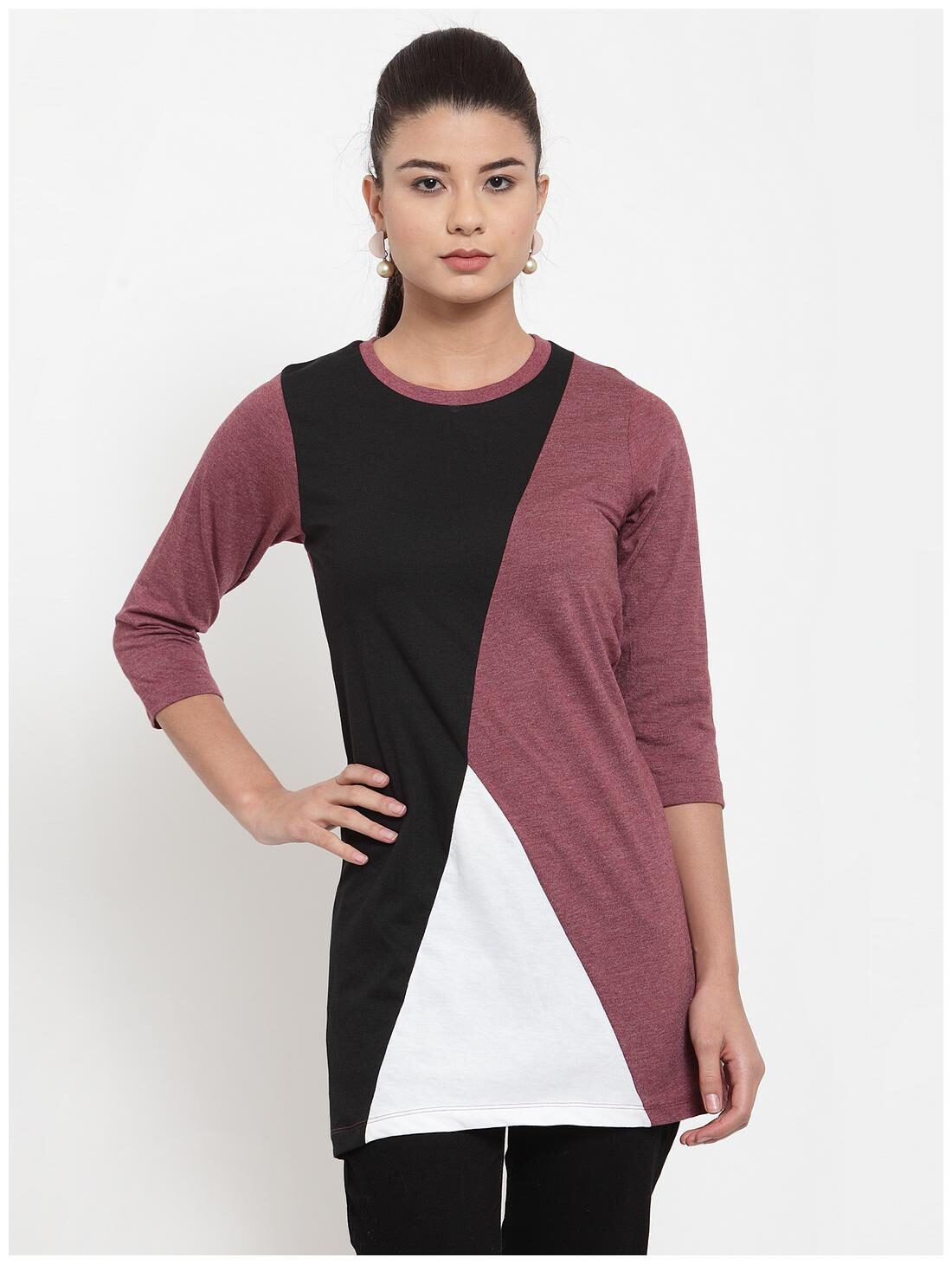 

Kalt Women Blended Colourblocked A Line Multi