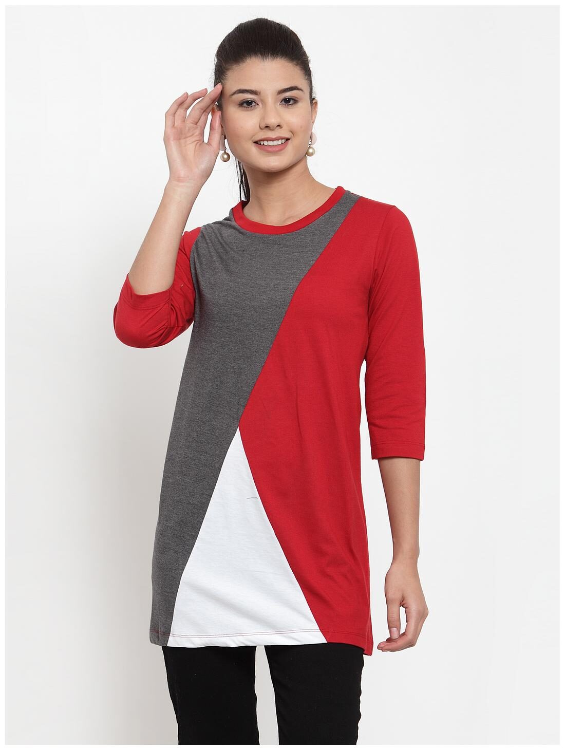 

Kalt Women Blended Colourblocked A Line Multi