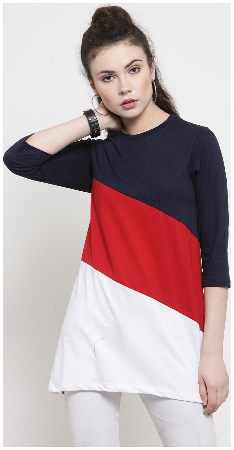 

Kalt Women Blended Striped Tops Tunics Multi
