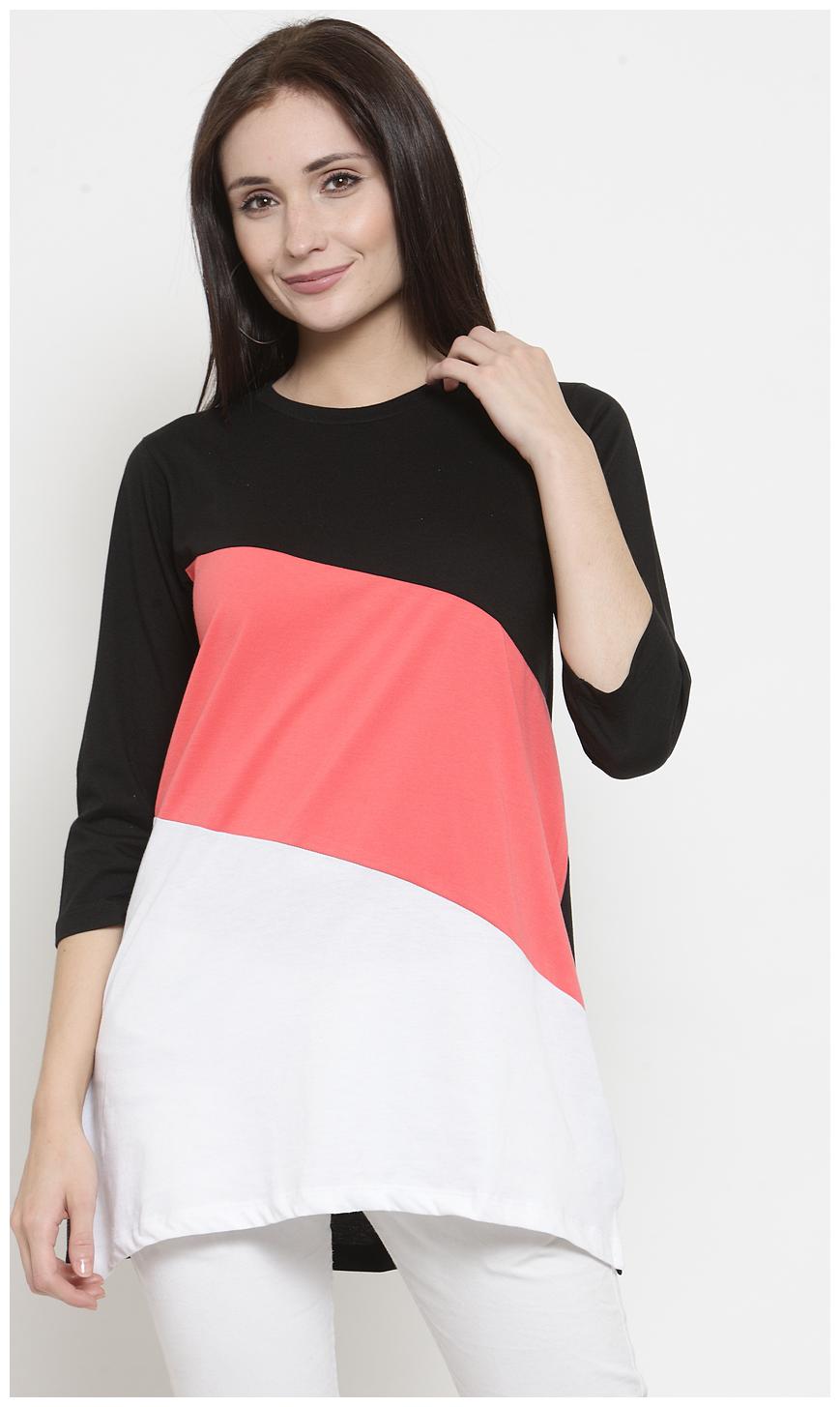 

Kalt Women Blended Striped Tops Tunics Multi