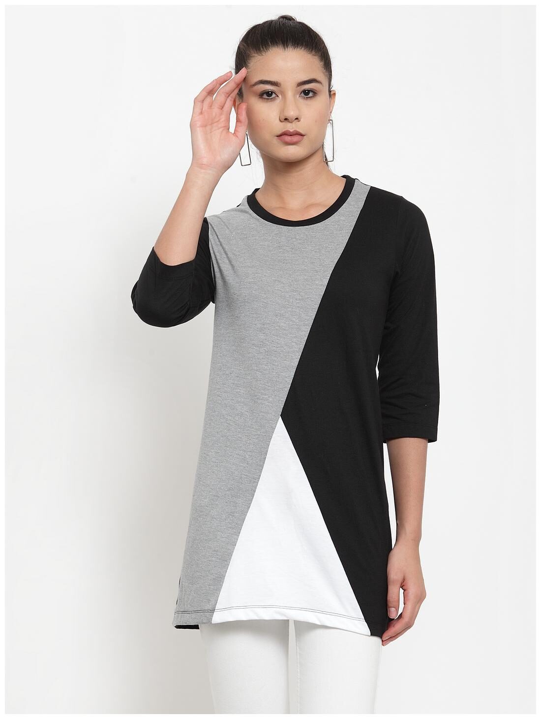 

Kalt Women Blended Colourblocked A Line Multi