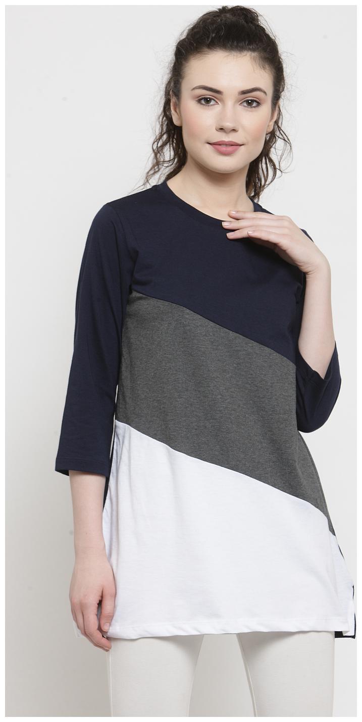 

Kalt Women Blended Striped Tops Tunics Multi