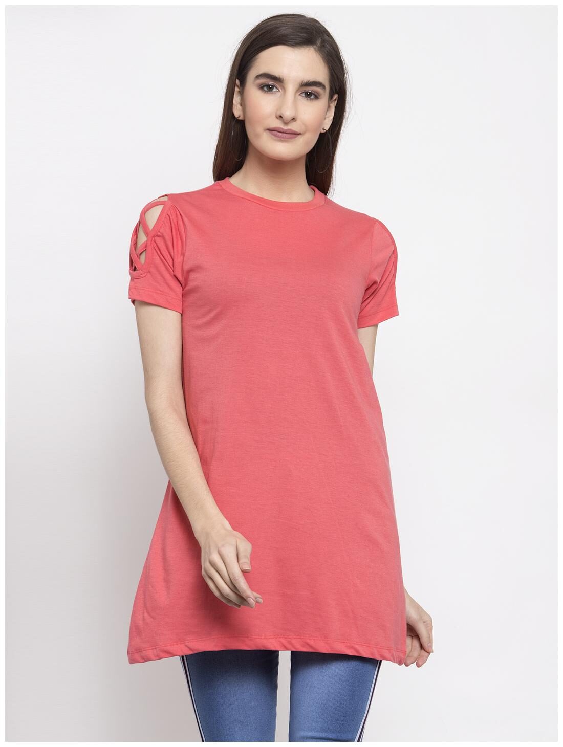 

Kalt Women Solid Regular tunic - Pink