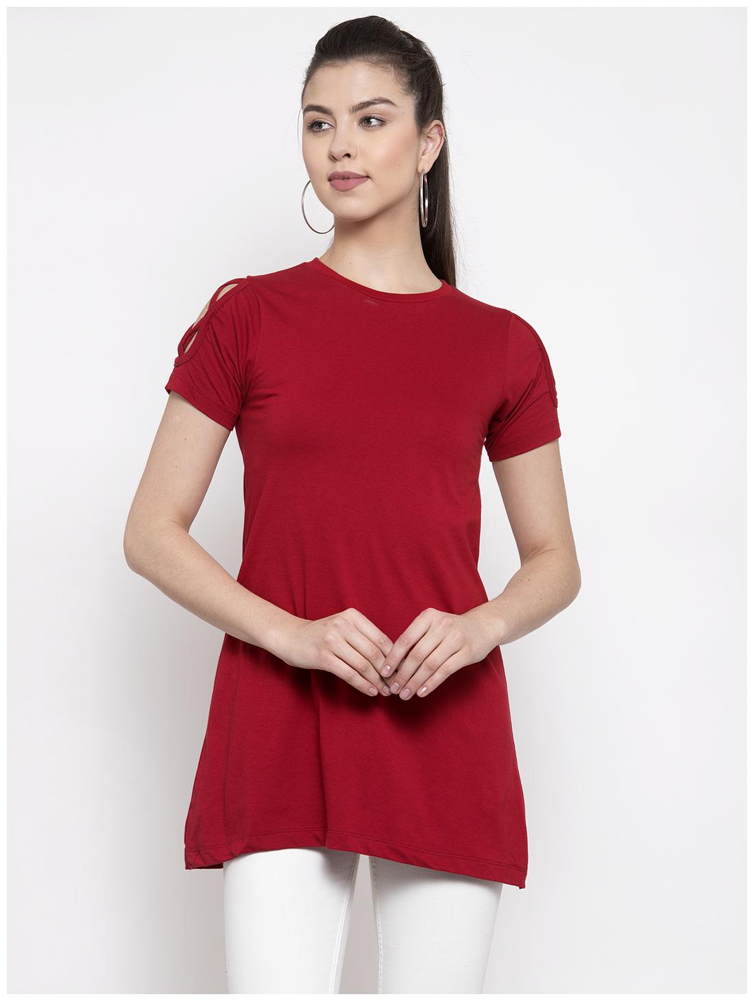 

Kalt Women Solid Regular top - Red
