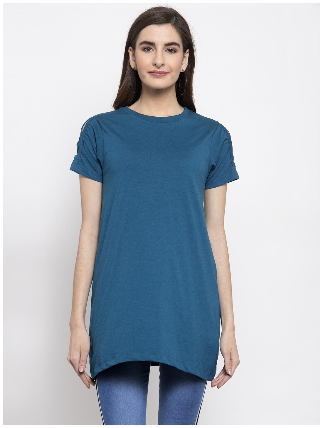 

Kalt Women Solid Regular tunic - Blue
