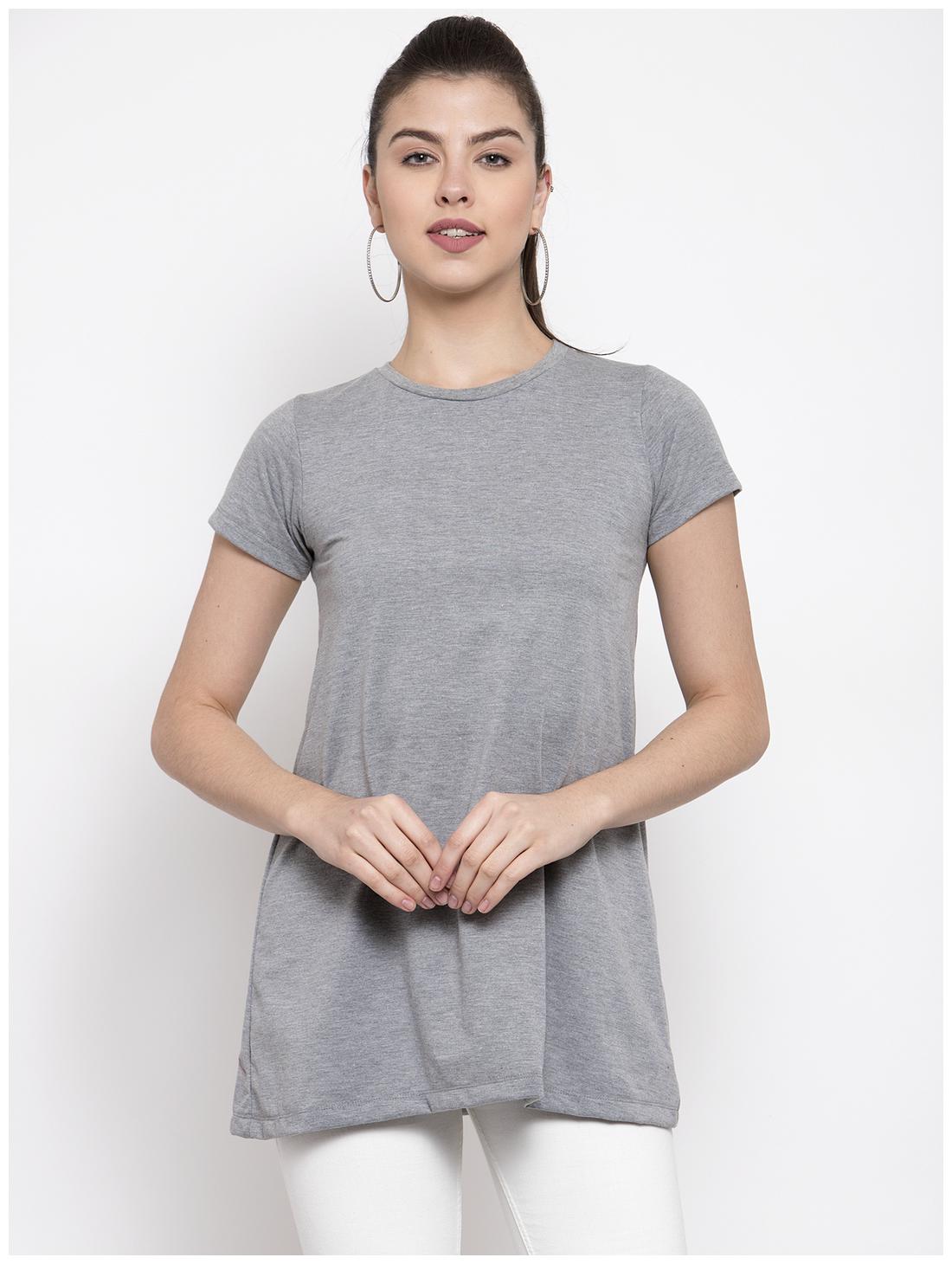 

Kalt Women Solid Regular tunic - Grey