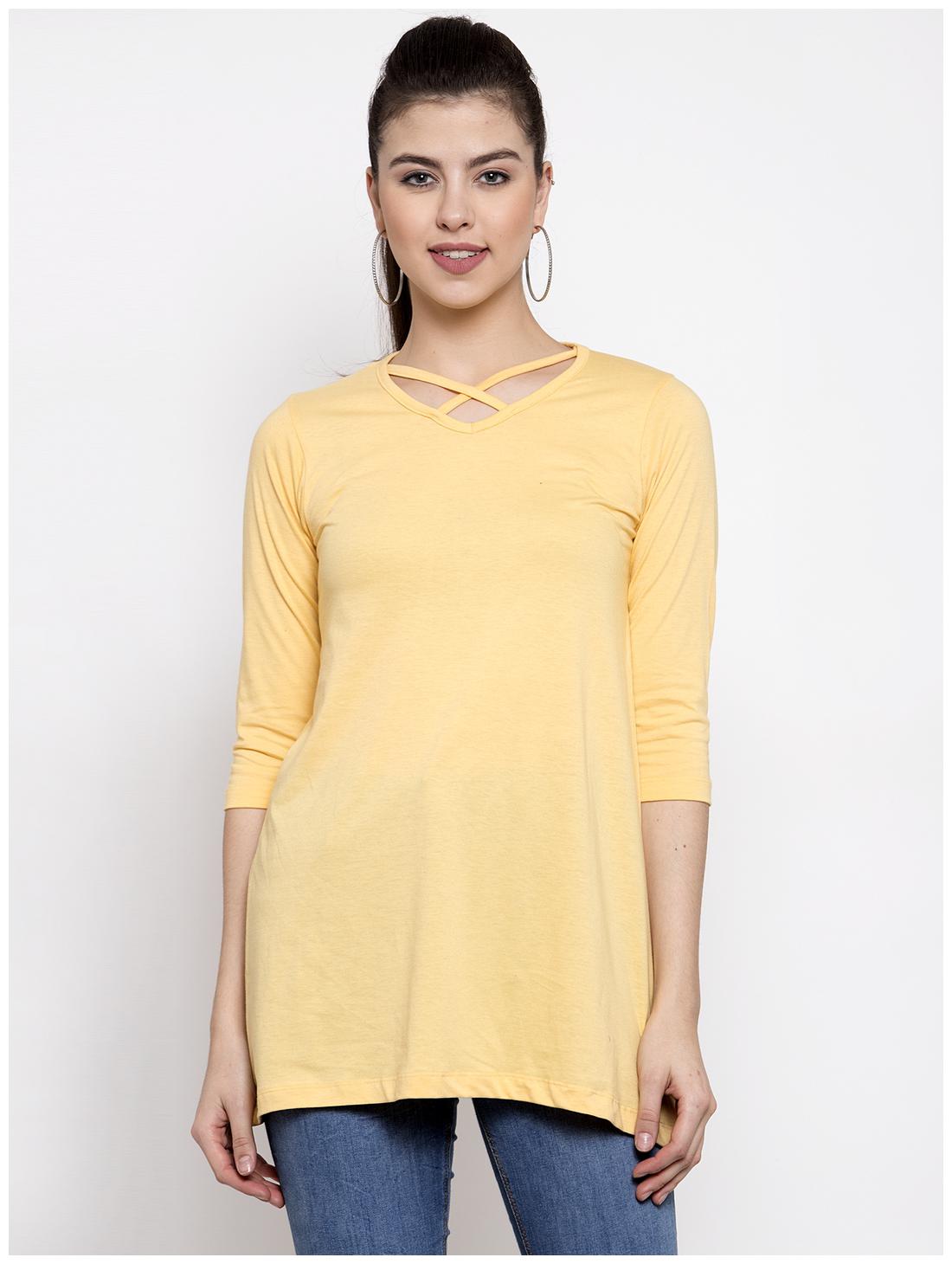 

Kalt Women Solid Shirt style - Yellow