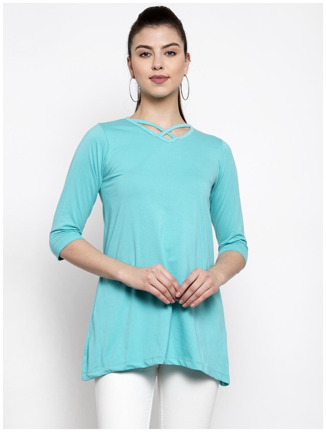 

Kalt Women Solid Regular top - Blue