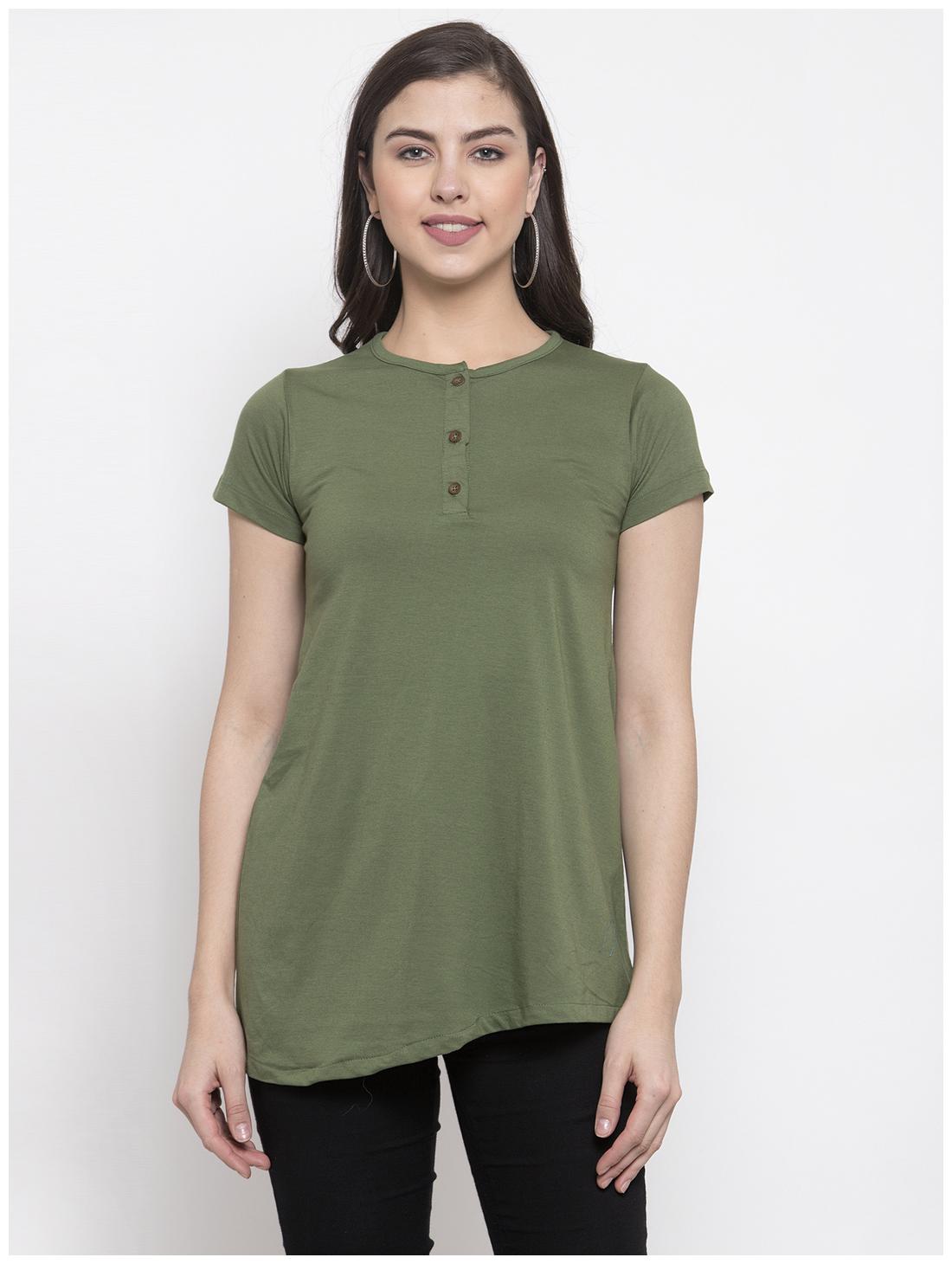 

Kalt Women Solid Regular tunic - Green