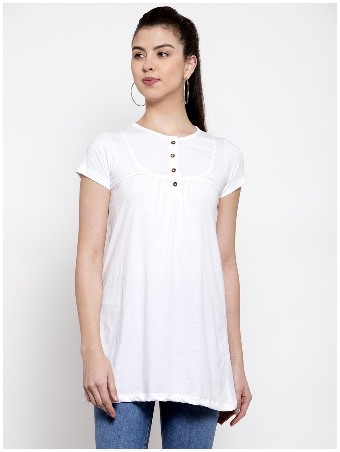 

Kalt Women Solid Regular tunic - White