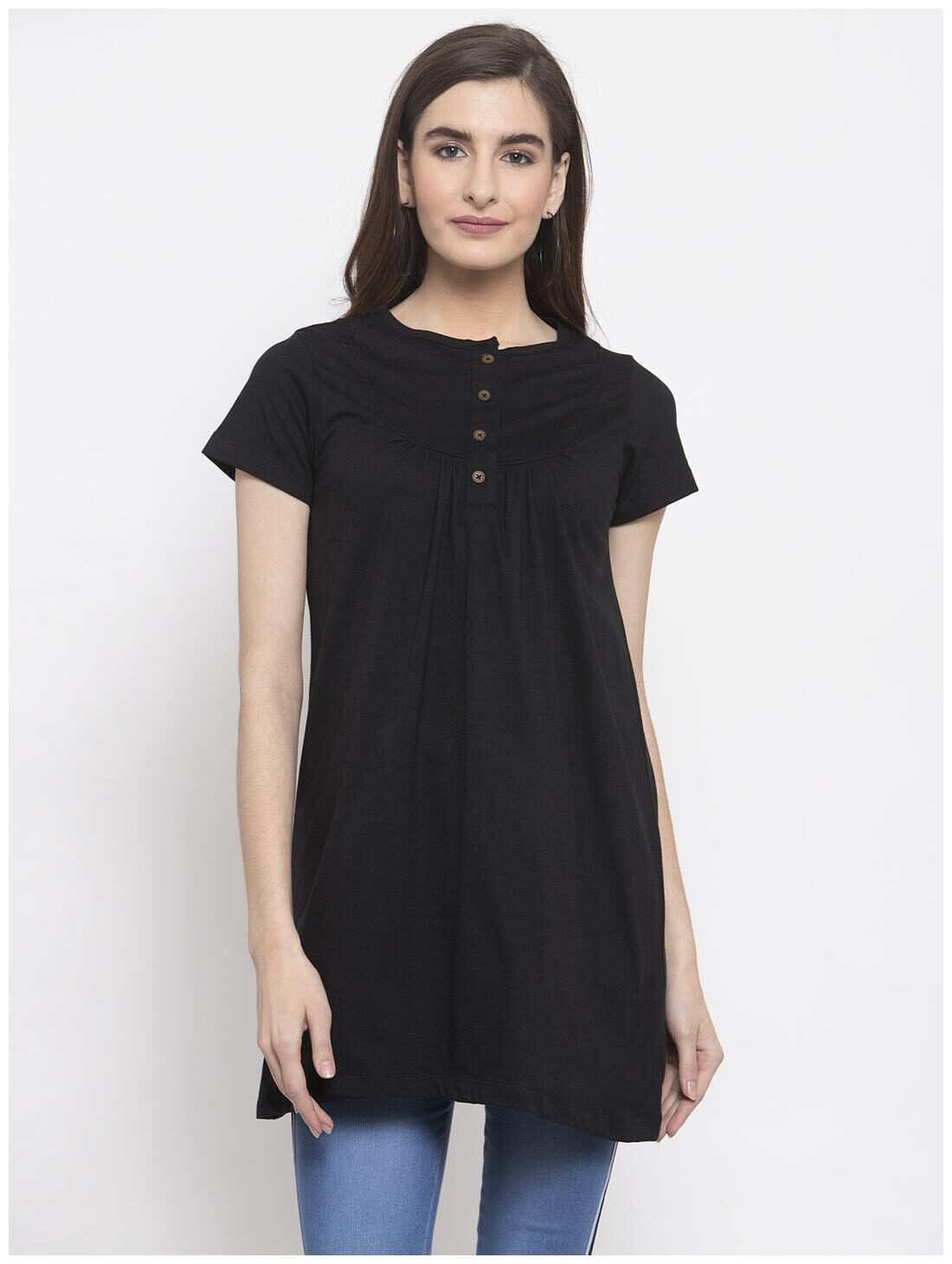 

Kalt Women Solid Regular tunic - Black