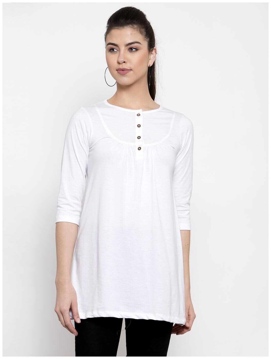 

Kalt Women Solid Regular tunic - White