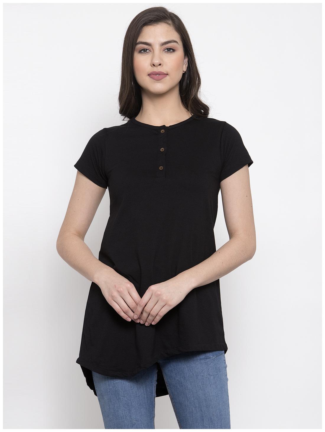 

Kalt Women Solid Regular tunic - Black