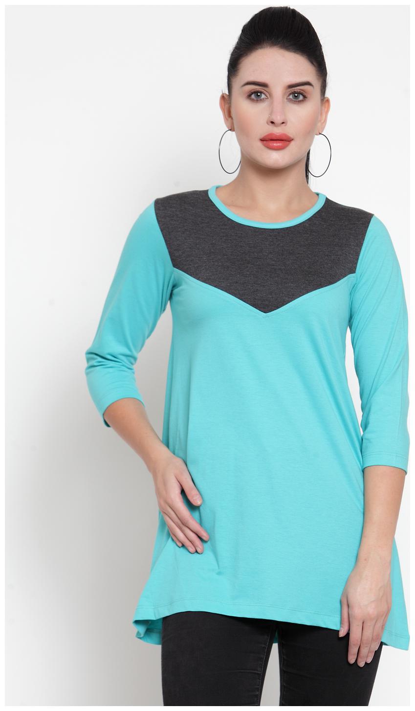

Kalt Women Solid Regular tunic - Black Blue