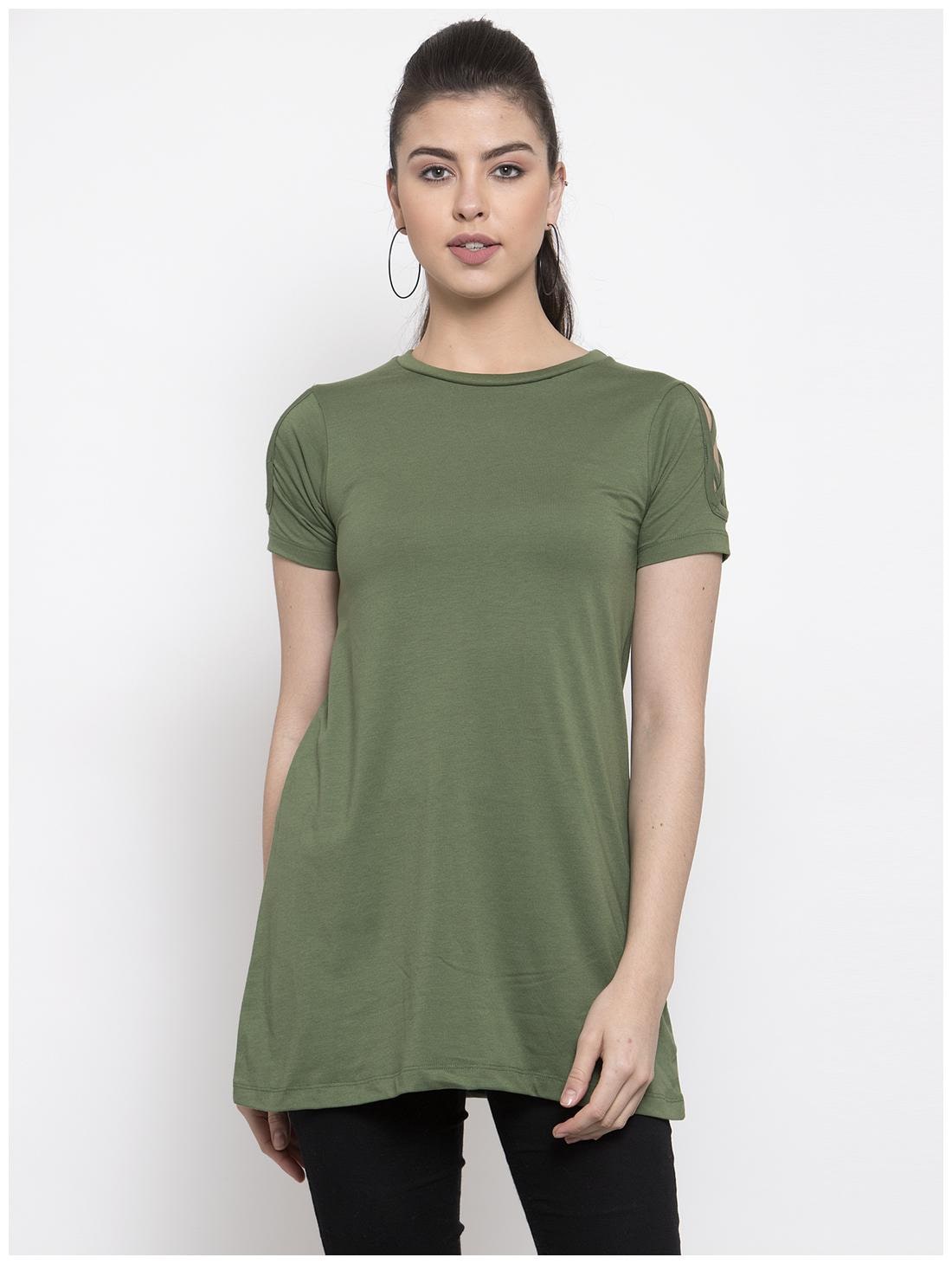 

Kalt Women Solid Regular tunic - Green