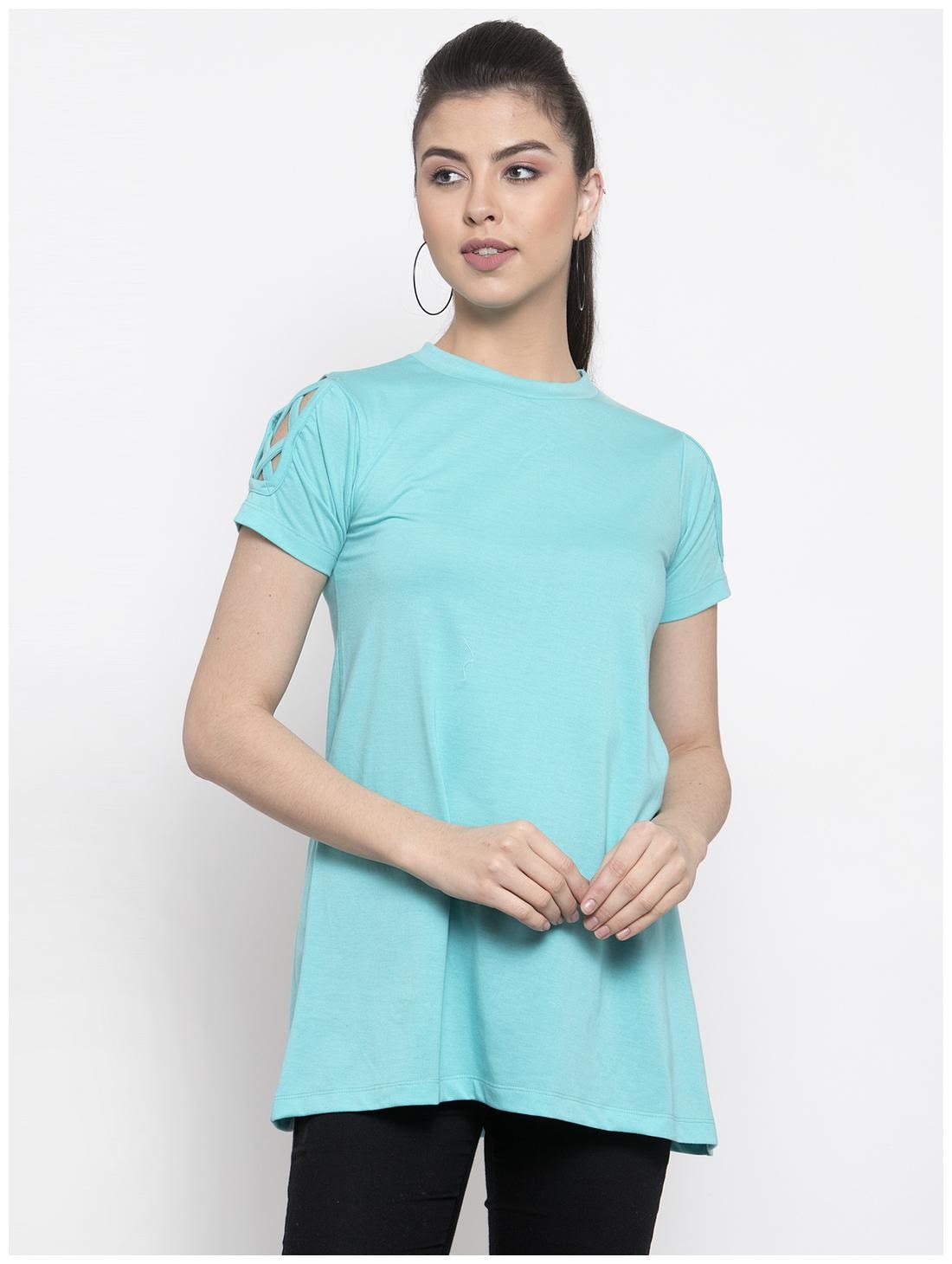 

Kalt Women Floral Regular tunic - Blue