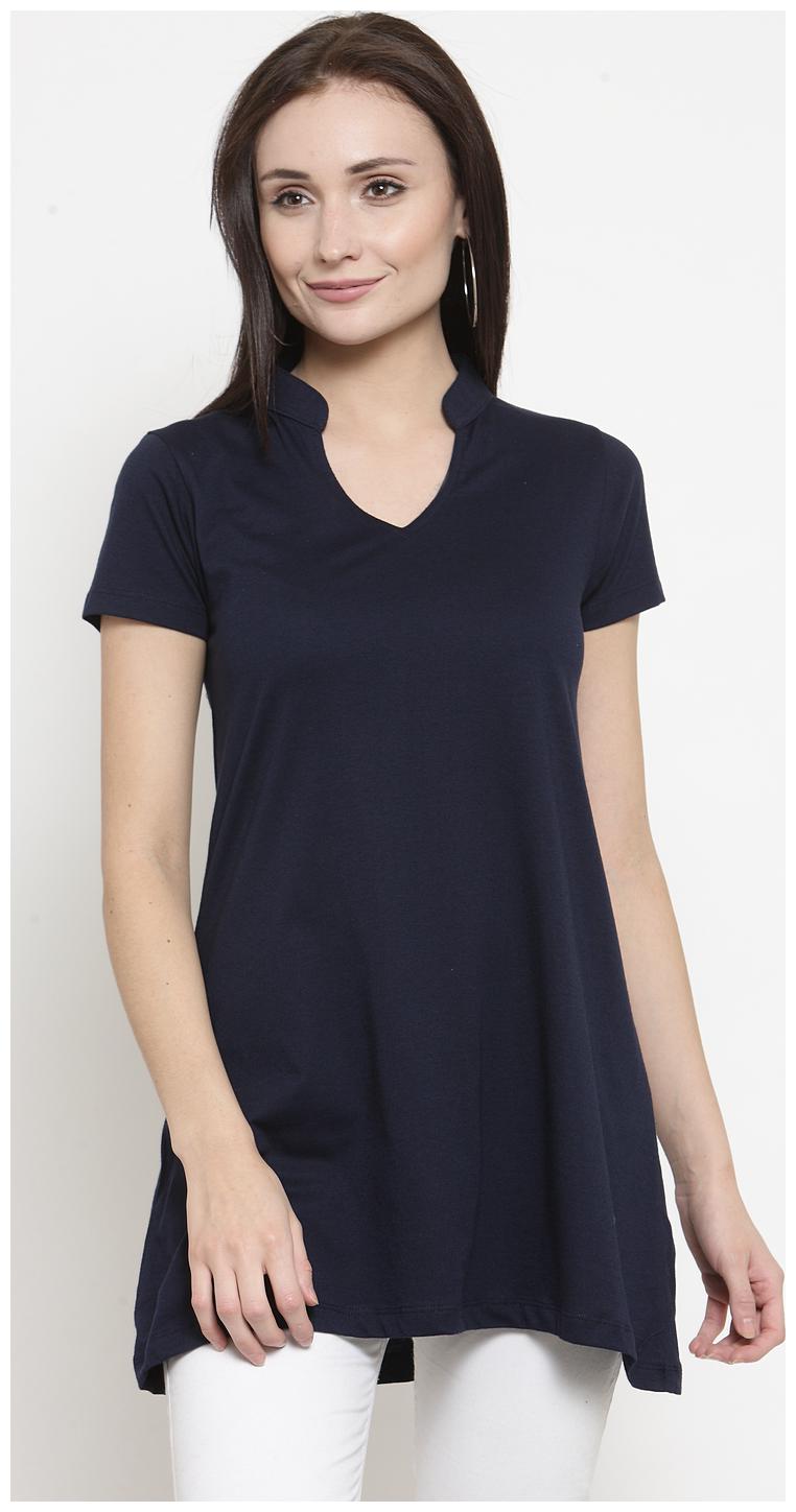 

Kalt Women Solid Regular tunic - Blue