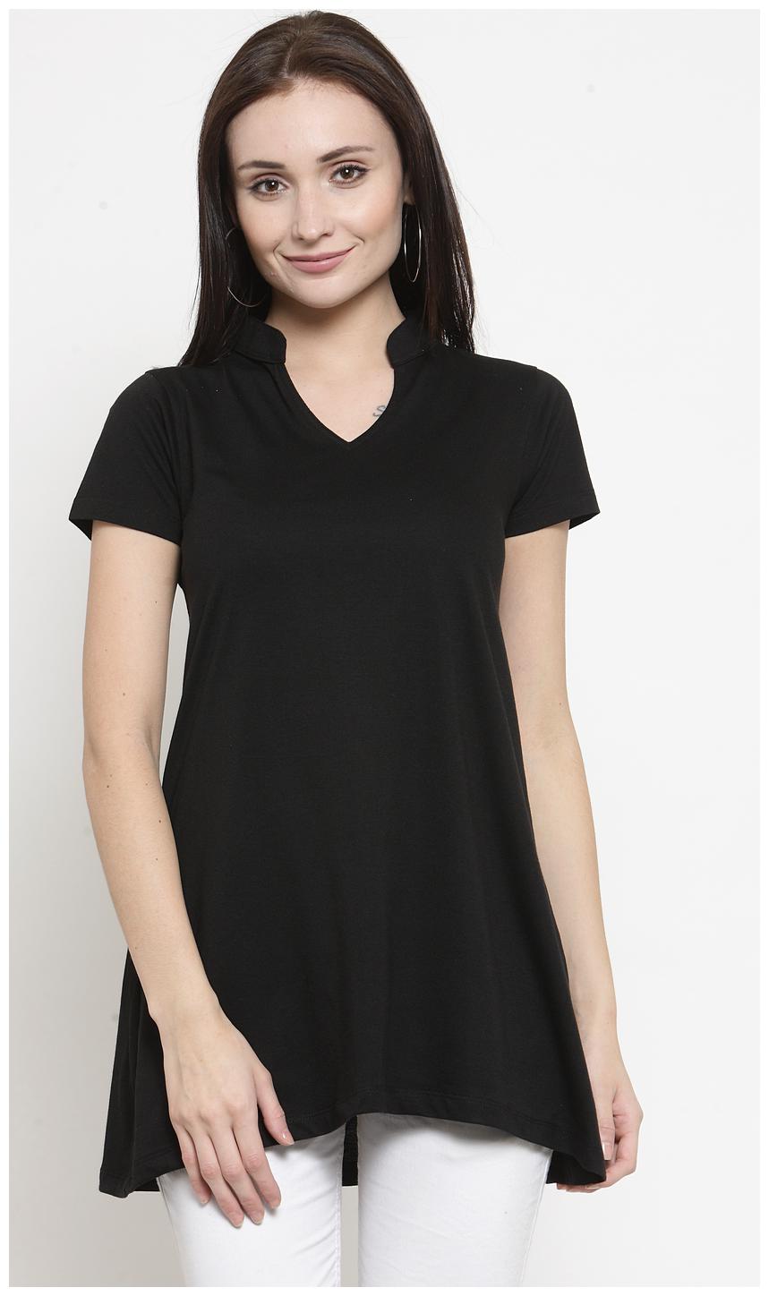 

Kalt Women Solid Regular tunic - Black
