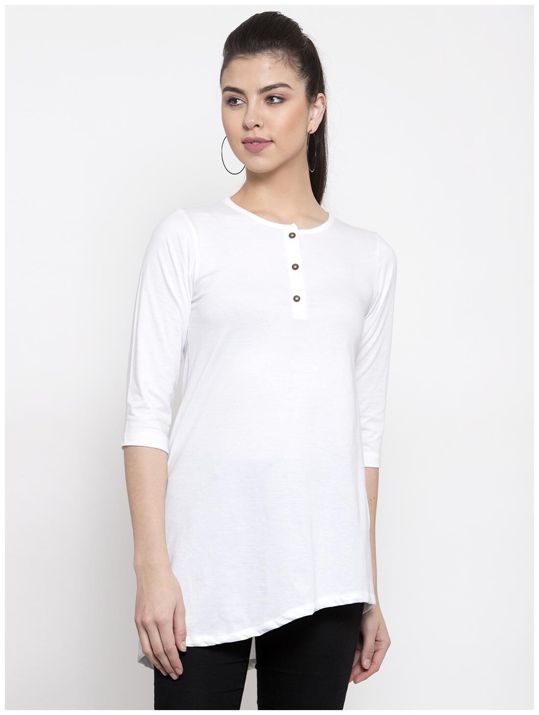 

Kalt Women Solid Regular tunic - White